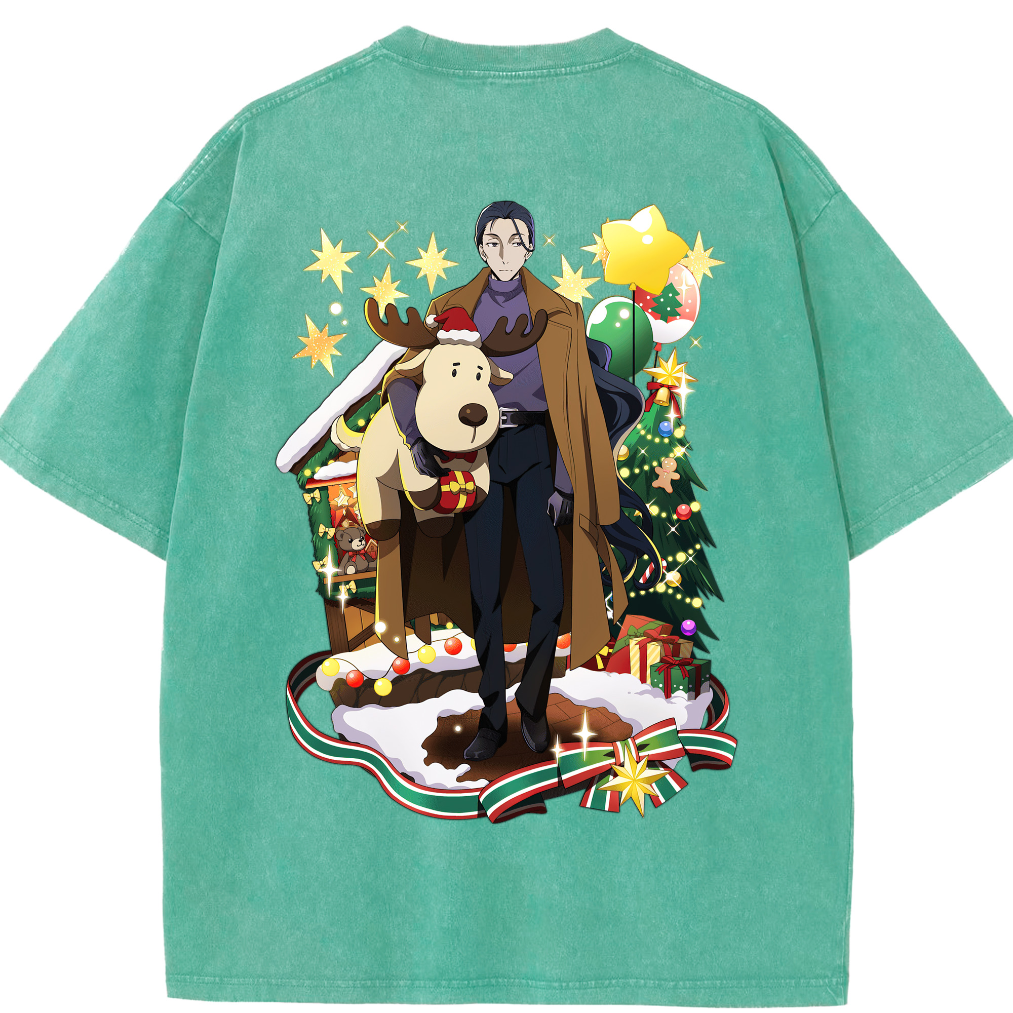 （画像用） 文豪ストレイドッグス Bungo Stray Dogs 綿100% ヴィンテージ風 半袖Tシャツ（背面プリント）